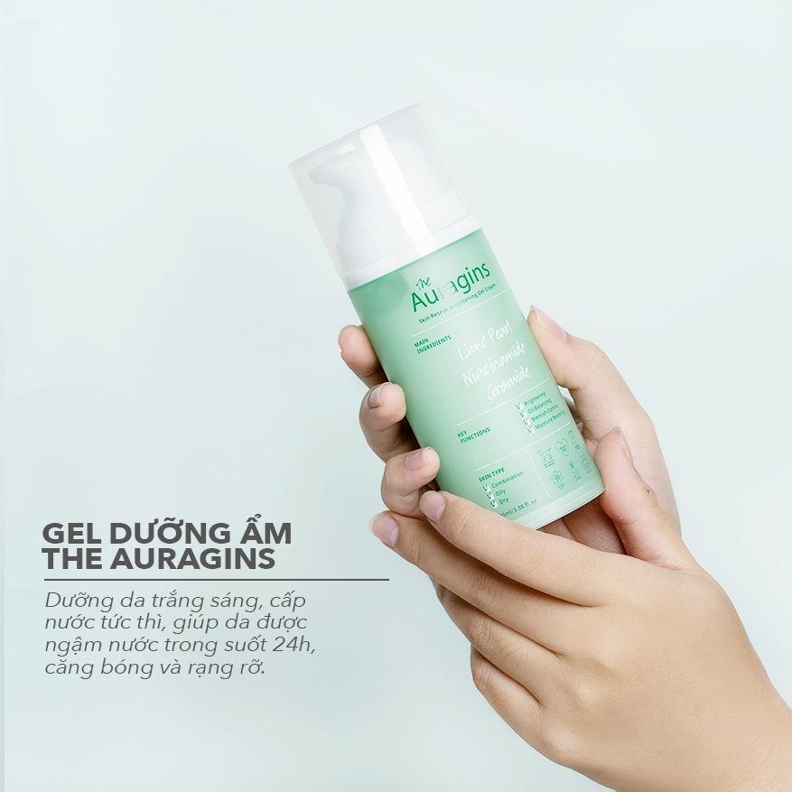 Mô tả Gel dưỡng ẩm ngừa mụn, giảm thâm The Auragins Skin Gel Cream 100ml - 1