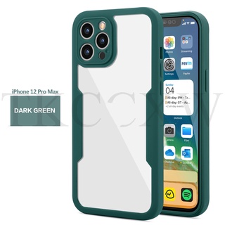 Ốp điện thoại acrylic mềm mỏng 2 mặt bảo vệ 360 độ thích hợp cho iPhone 7 8 plus xs max xr x 11 pro max