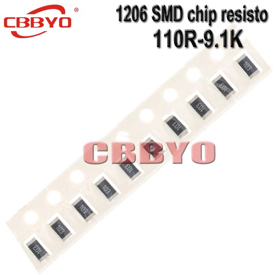 Kit Resistori SMD 1812 – 100 Pezzi, Valori Da 0R A 22M, Tolleranza 5%