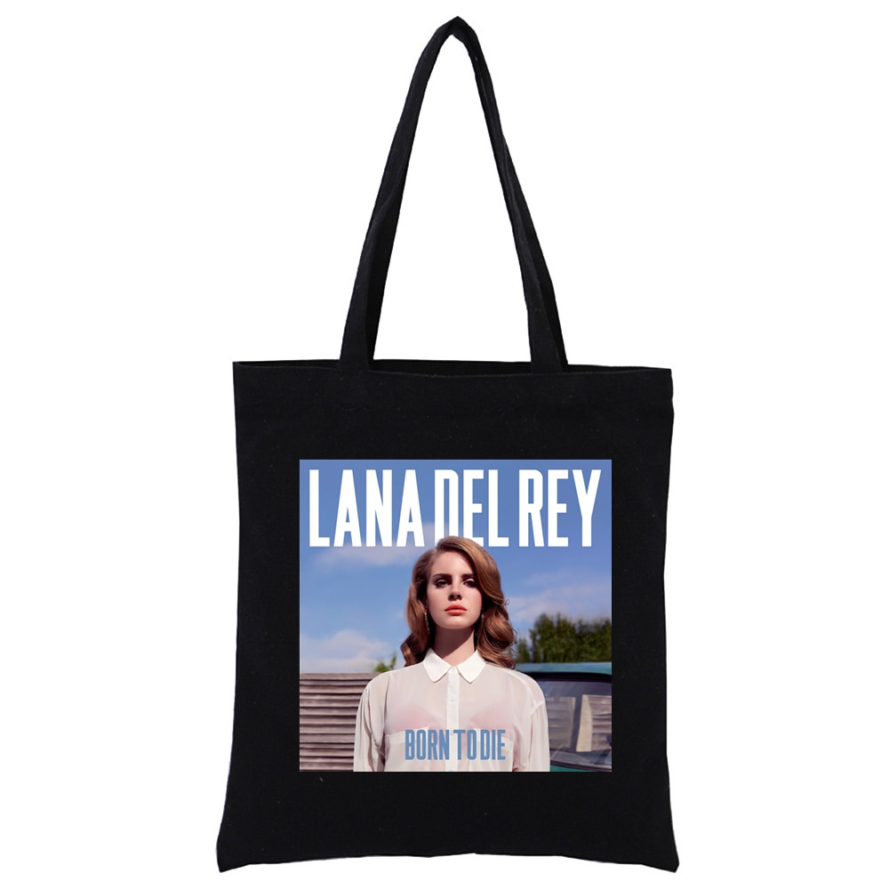 Lana Del Rey Túi Xách Mua Sắm In Logo Hoạt Hình Hipster Đơn Giản Thời Trang Dành Cho Nữ