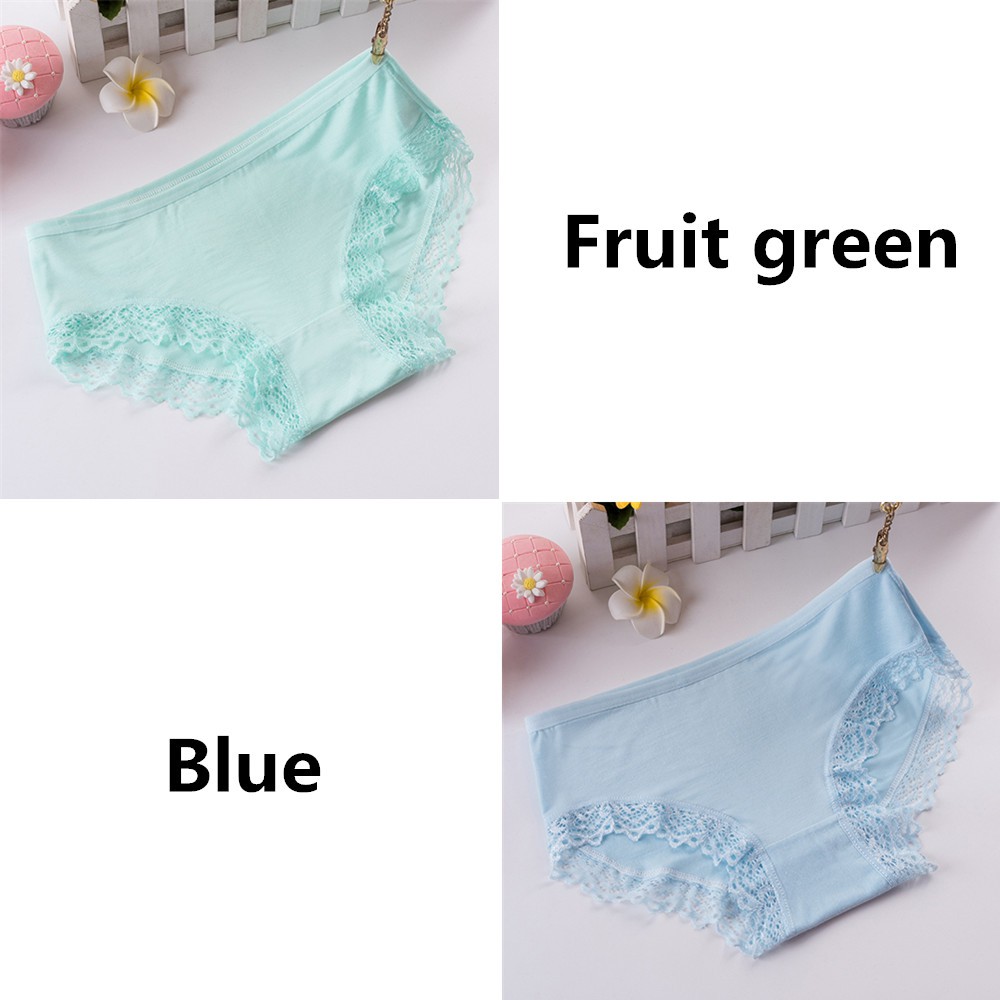Quần lót ren màu trơn kích thước M-4XL
