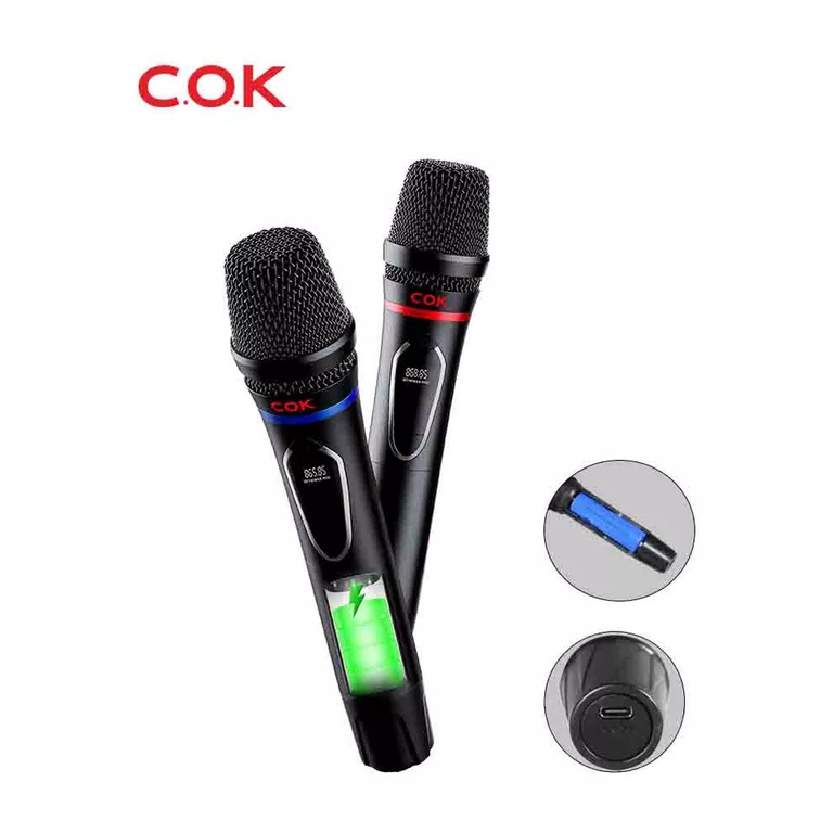 COK 1100 Multi-function Wireless Karaoke Microphones description image