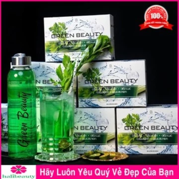 Nước Ép Cần Tây ❤️GREEN BEAUTY❤️32 Gói - Nước Ép Cần Tây-Tảo Xoắn-Diệp Lục Collagen Giúp Đẹp Da Thải Độc-Giải Độc Gan