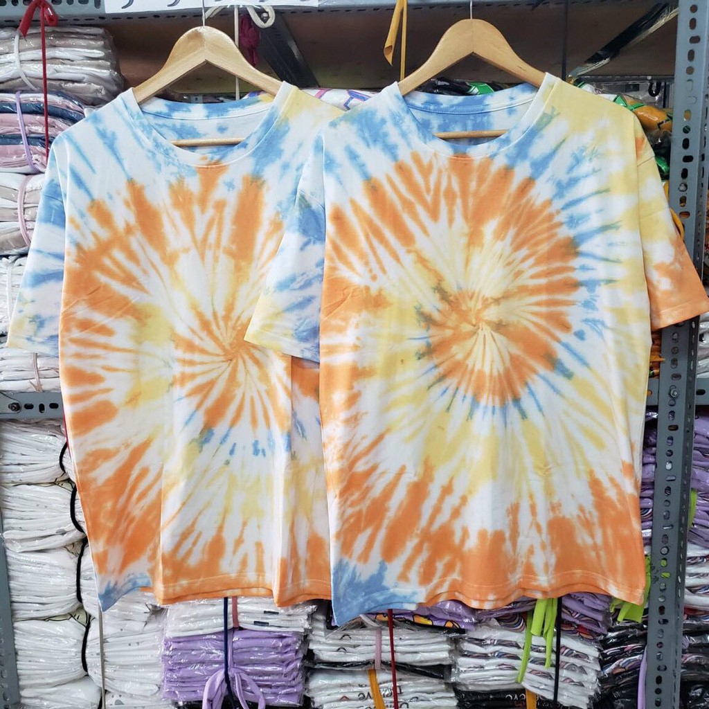 ÁO THUN LOANG MÀU TAY LỠ FORM RỘNG COTTON 100%c
