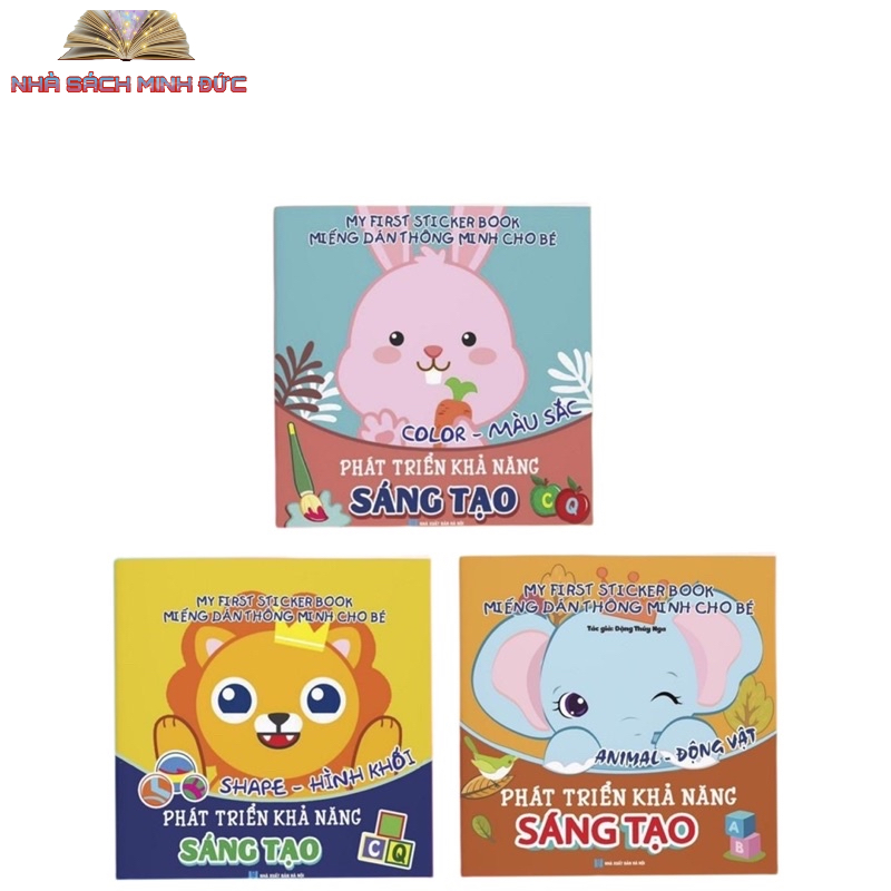 Sách - Combo 3 cuốn bóc dán Thông Minh Cho Bé - Phát Triển Khả Năng Sáng Tạo - My First Sticker Book ( Bộ 3 cuốn )