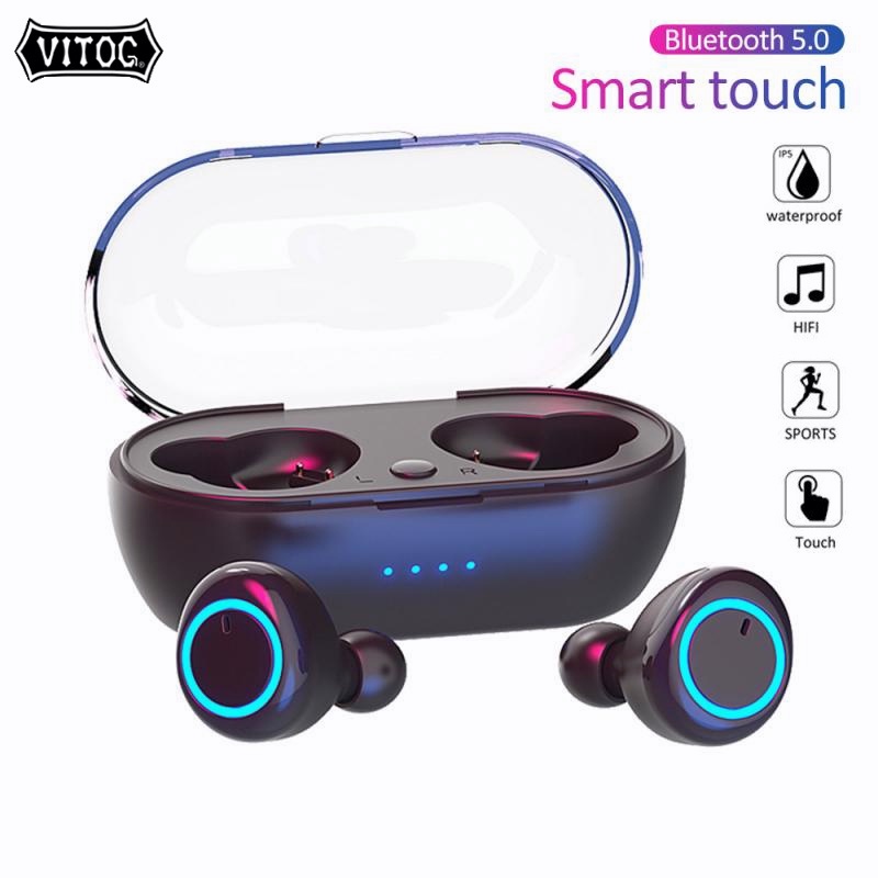 Ảnh Tai nghe thể thao VITOG Y50 TWS Bluetooth 5.0 không dây cho thiết bị Android IOS chất lượng cao 1