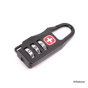 Ổ khóa hành lý du lịch kiểu mật mã chữ số an toàn mini trang trí biểu tượng chữ thập Thụy Sĩ
