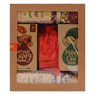Hộp Quà Tết Dinh Dưỡng Set 09- Đậu, Hạt Dinh Dưỡng & Trái Cây Sấy Tự Nhiên Phù Hợp Biếu Tặng, Đãi Khách | Hải Long Food