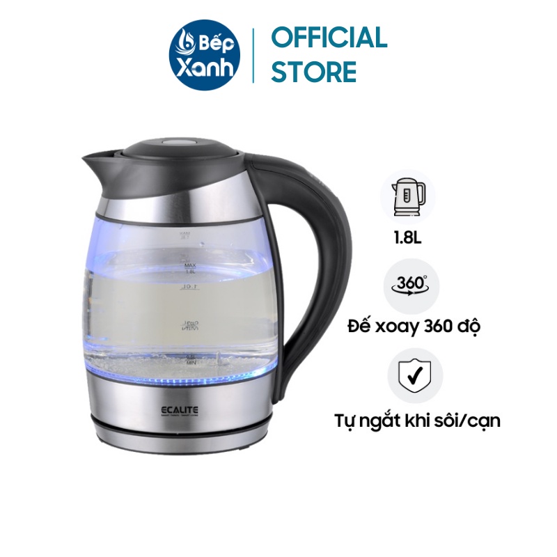 Ảnh Bình Đun Siêu Tốc Ecalite EK-G1812 (1.8L) - Đèn LED Đổi Màu 2