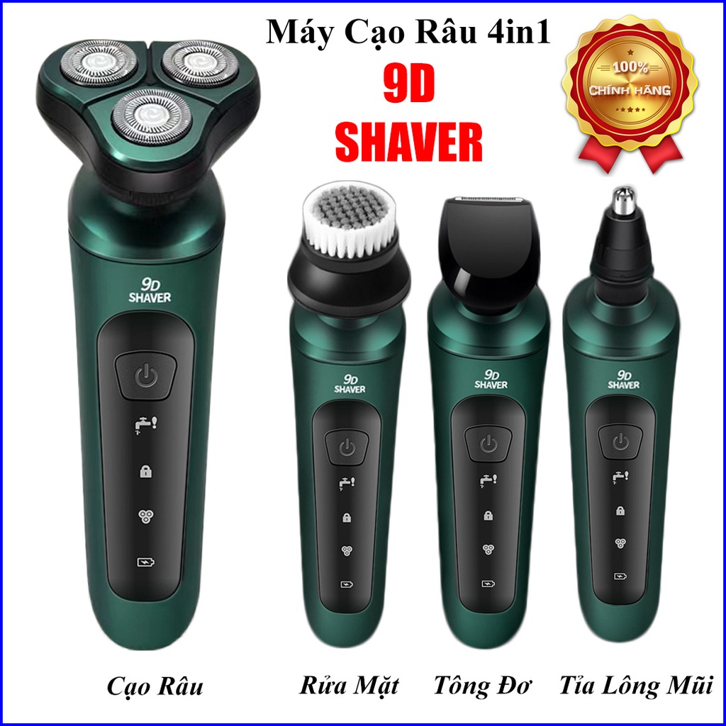 [Xả Kho Giá Sỉ] Máy Cạo Râu 9D SHAVER - Máy Cạo Râu 4 Trong 1 Hàng Nhập ...
