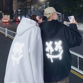 Áo Hoodie UNISEX Nỉ Tay Dài Dáng Rộng In X_X Hình Mặt Cười phong cách đáng yêu
