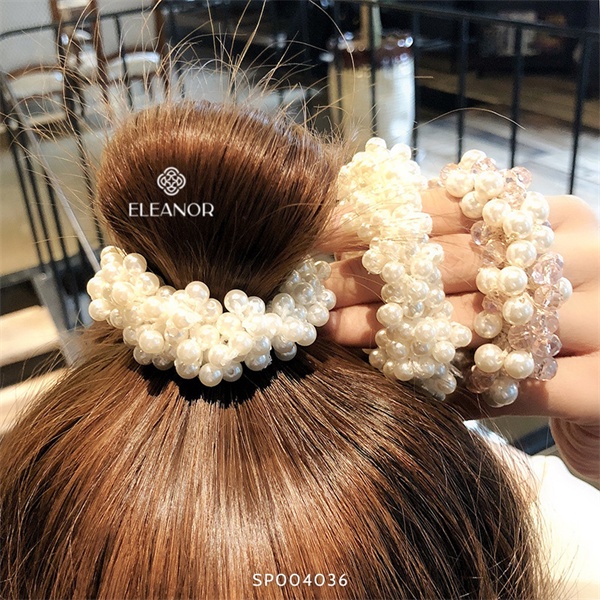 Dây buộc tóc nữ Eleanor Accessories đính ngọc trai nhân tạo dây cột tóc basic phụ kiện tóc 4036
