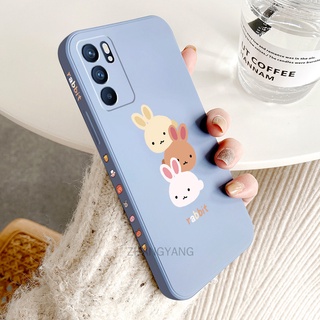 ốp lưng oppo reno 6 4g reno 6 5g reno 6z 5g Ốp Điện Thoại TPU Silicone Hình Ba Chú Thỏ Đáng Yêu Kèm Dây Đeo Cho oppo reno 6 4g reno 6 5g reno 6z 5g