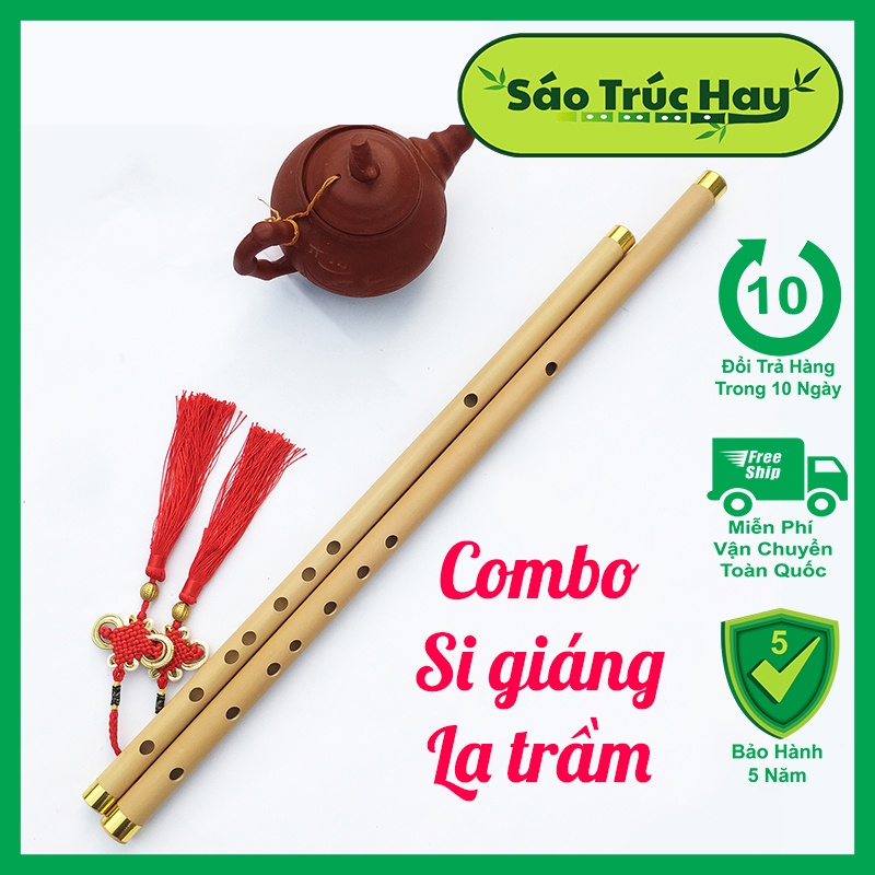 Combo 2 Sáo Trúc Tone Si Giáng Bb4 Và Tone La Trầm A4 Bền Và đẹp Kèm