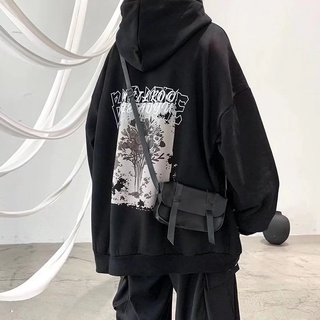 Áo Khoác Hoodie Tay Dài Dáng Rộng In Hình Phong Cảnh Mỹ Thời Trang Thu Đông Cho Cặp Đôi