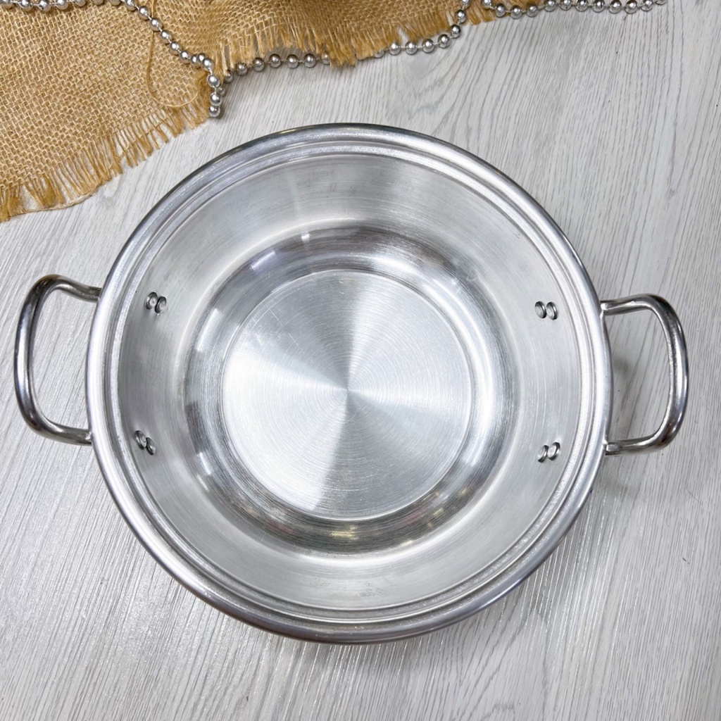 Nồi inox nấu lẩu, Chảo Hai Quai Đa Năng, Tiện Dụng Ăn Gia Đình, Bạn Bè, Hàng Quán