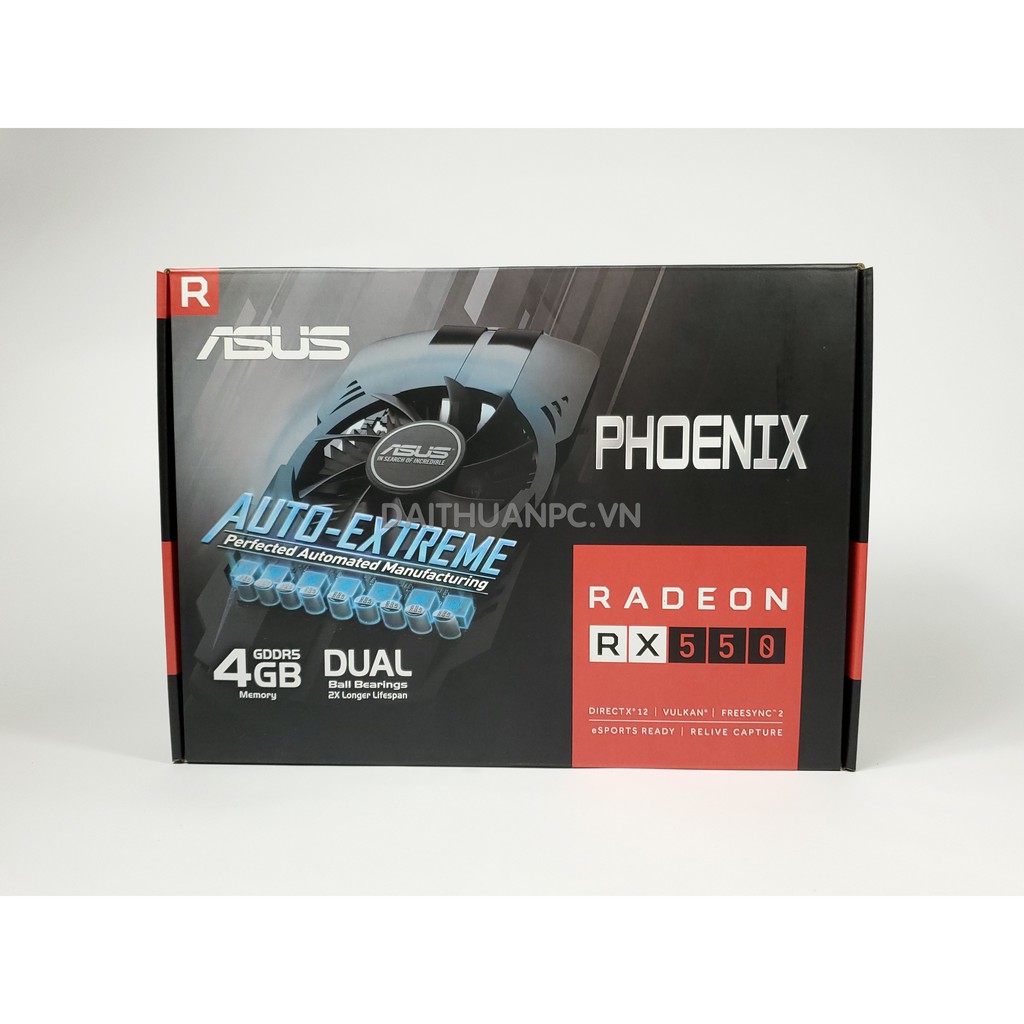 Card màn hình ASUS RX550 4G EVO - HÀNH CHÍNH HÃNG - BH 36 THÁNG ...
