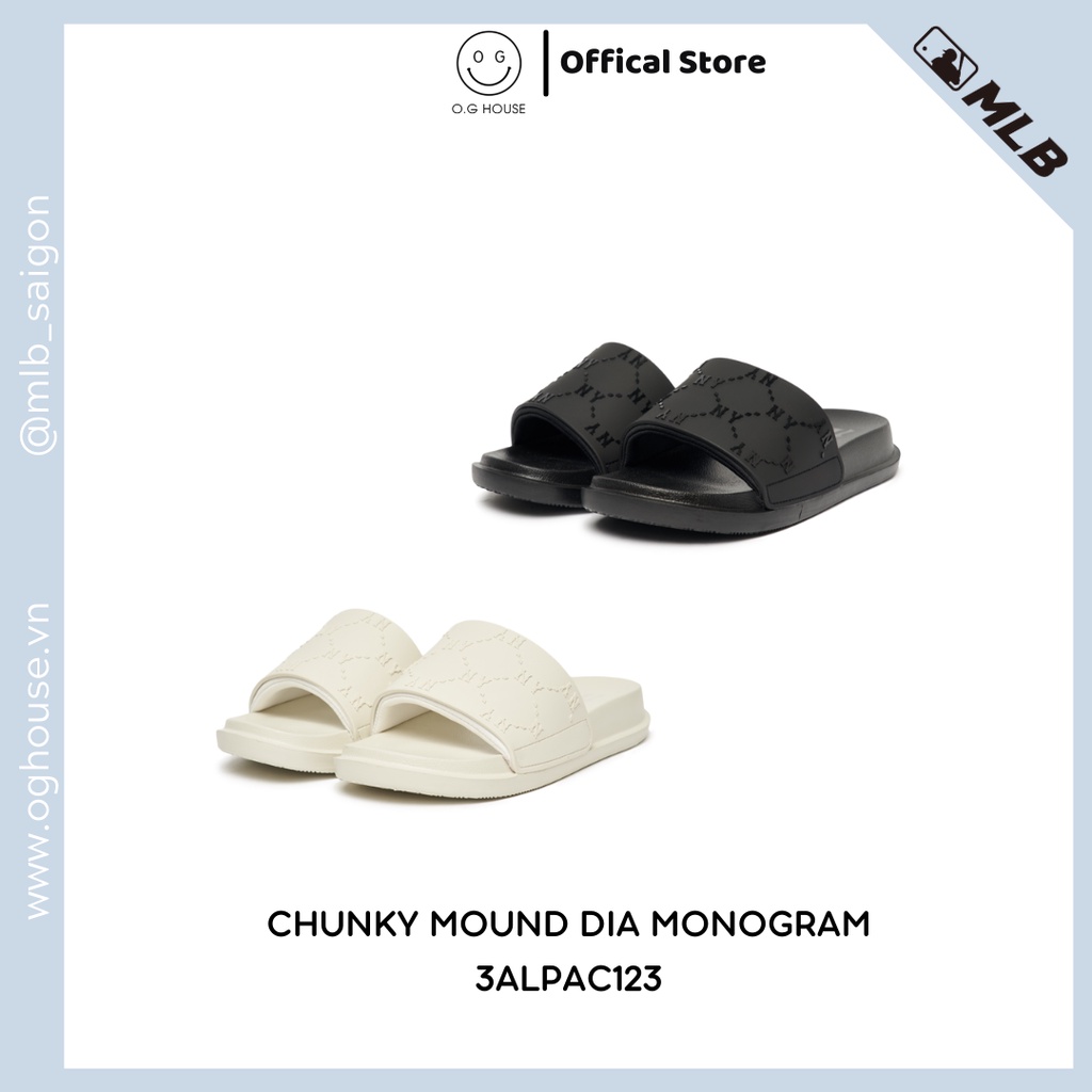 CHUNKY MOUND DIA MONOGRAM NEW YORK YANKEES SLIDES