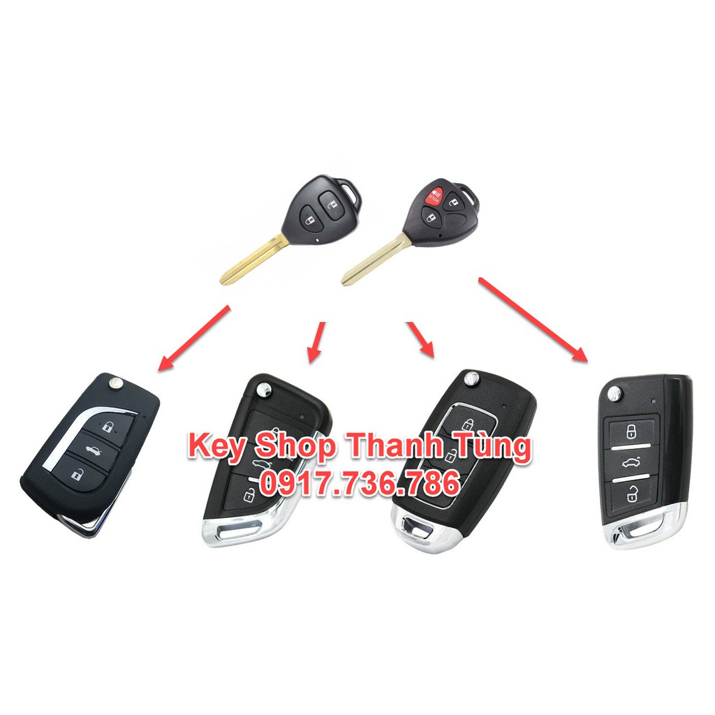 Chìa khóa remote gập Toyota Innova, Fortuner, Corolla Altis | Shopee ...
