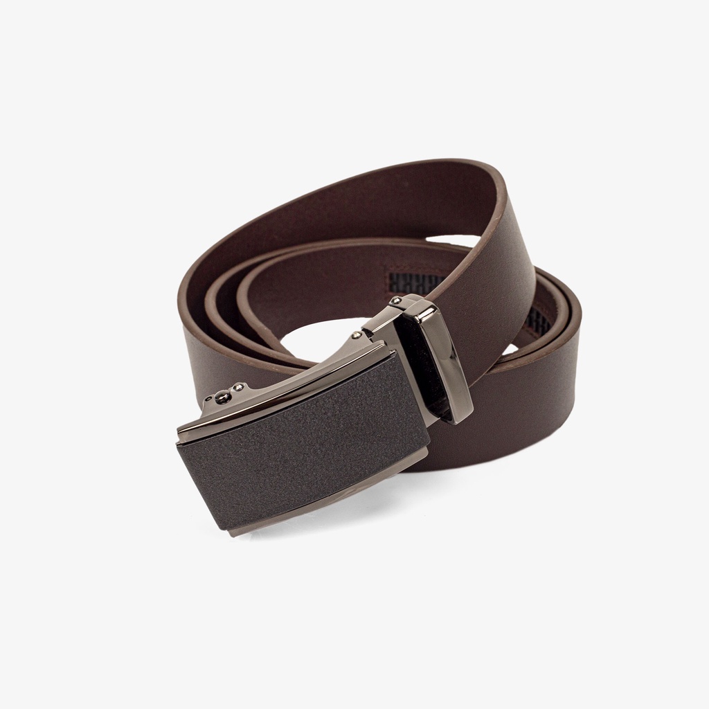 Ảnh Thắt lưng nam da bò nguyên tấm Bụi leather - L111, màu nâu, mặt khóa tăng tự động thép không gỉ, BH 12 tháng 4