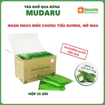[Date 2028] Trà Khổ Qua Rừng Mudaru- Thanh Nhiệt, Mát Gan Hỗ Trợ Bệnh Tiểu Đường Hộp 25 Túi Lọc Siêu Thị Sức Khoẻ 365