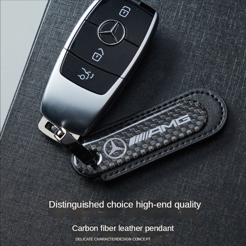 [Sợi carbon thật] Móc khóa ô tô mới Mặt dây chuyền sợi carbon thật cao cấp Mercedes-Benz BMW Audi Porsche Land Rover Honda Toyota