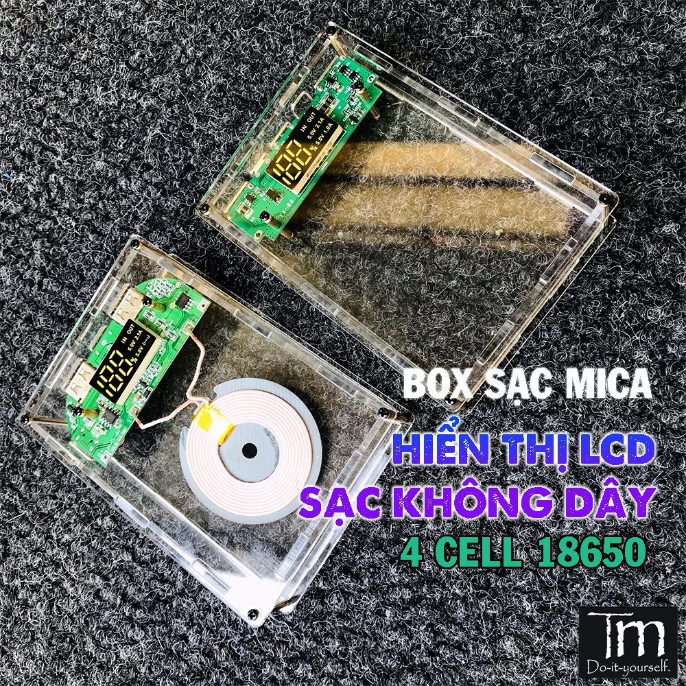 Box Sạc Dự Phòng Mica Trong Suốt 4 Cell (Không Pin) | Shopee Việt Nam