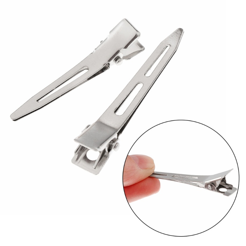 Wellb 24 Chiếc Đơn Prong Curl Mỏ Vịt Kẹp Tóc Bạc Chia Cá Sấu Kẹp Tóc