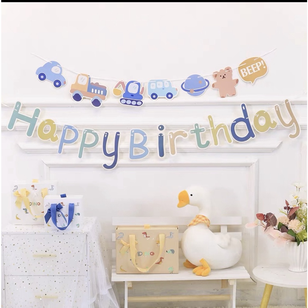 DÂY CHỮ GIẤY HAPPY BIRTHDAY NHIỀU CHỦ ĐỀ | Shopee Việt Nam