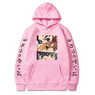 Áo Hoodie Anime Nhật Bản Áo Demon Slayer Unisex Hoodie Nam Nữ Dạo Phố