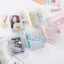 DARON Card Organizer Trường Văn Phòng Phẩm Mini Notebook Trang Sổ Tay Trong Suốt Lấp Lánh 3 Lỗ Chất Kết Dính Kẹp
