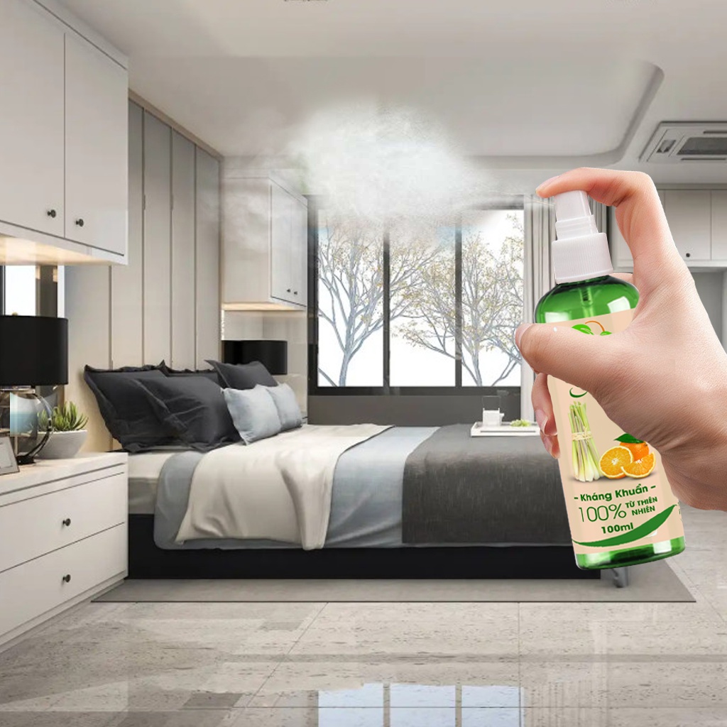 Ảnh Combo 3 Chai Xịt Phòng, Đuổi Muỗi Và Côn Trùng TAMAS 100ml Hương Sả Chanh, Sả Cam, Quế Sả- Thành Phần Tự Nhiên, An Toàn 4