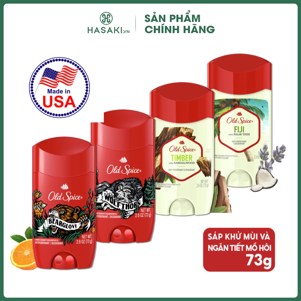 Sáp khử mùi và giảm tiết mồ hôi Old Spice 73g – Mỹ Hasaki Sản phẩm chính hãng