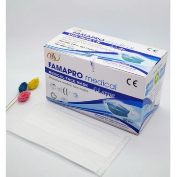 Chính Hãng- Khẩu trang y tế 4 lớp màu trắng Khẩu trang kháng khuẩn cao cấp siêu rẻ FAMAPRO Nam Anh