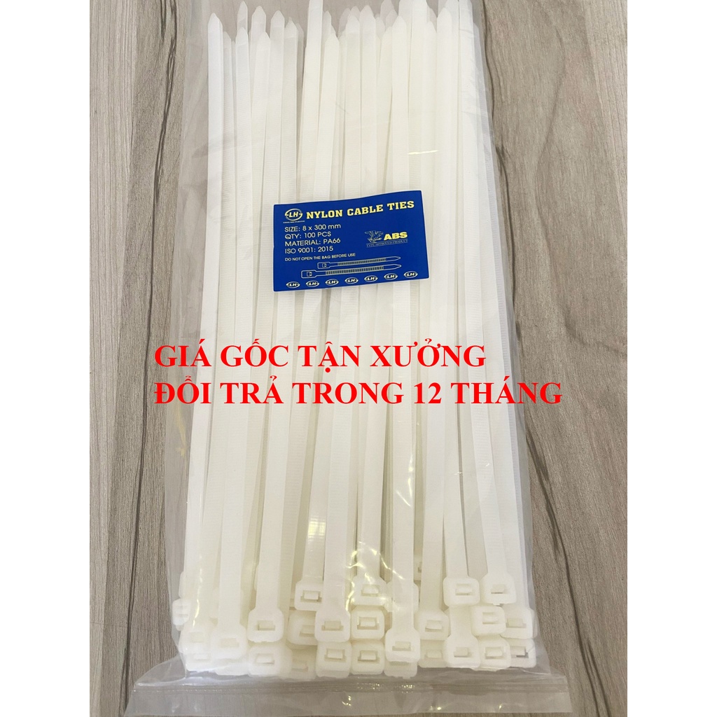 Dây Rút Nhựa 30cm - Bản Lớn 7.6x300mm - Dây Thít Nhựa 3 Tấc - Trắng ...