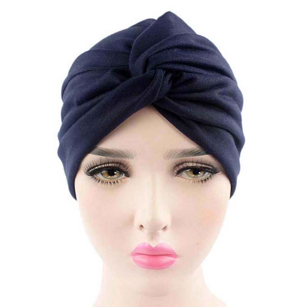 Cotton Cross Indian Beanie Cap Chemo Hat Khăn xếp ngủ cho bệnh nhân ung thư