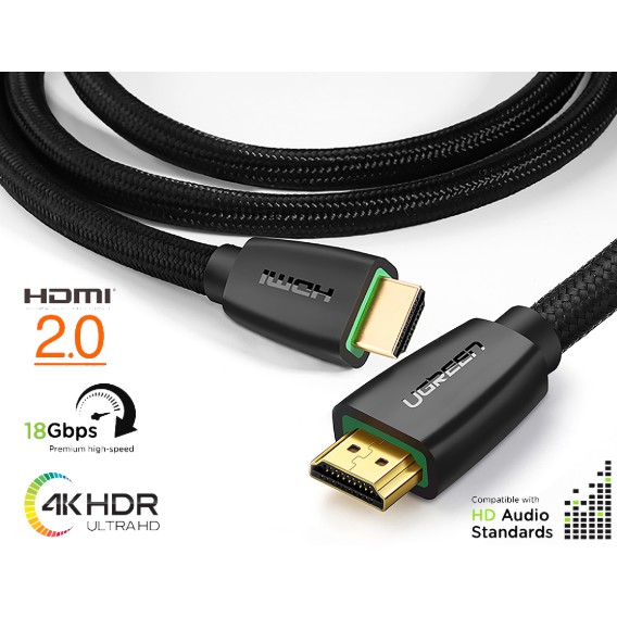 Cáp Hdmi 2 0 Sợi Bện Lưới Cao Cấp Ugreen Hd118 1m 5m Shopee Việt Nam