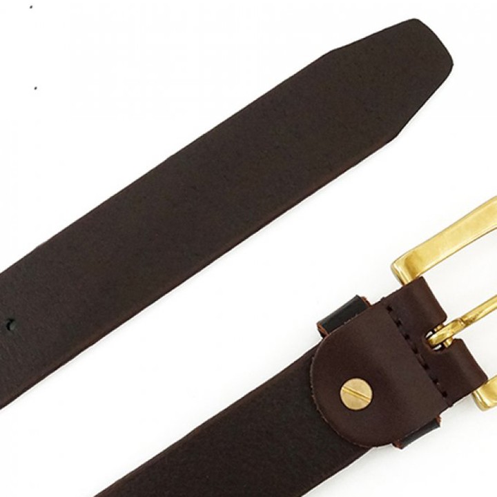 Thắt lưng nam GOAT M369 Nâu Đen 3.5cm