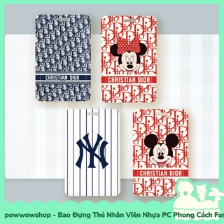 [Sẵn VN - Hỏa Tốc] Bao Đựng Thẻ Nhân Viên Nhựa PC Phong Cách Famous Brand X Nhân Vật Hoạt Hình Hoạ Tiết Cổ Điển