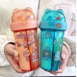 Bình nước 2 ngăn hình gấu xinh xắn (full phụ kiện)