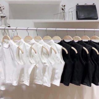 Áo ba lỗ cổ lọ siêu đẹp, áo ba lỗ cổ lọ dáng chuẩn ôm body - RUBY CLOTHING A12