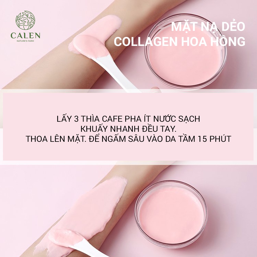 Mặt nạ dẻo collagen Hoa Hồng Calen dưỡng da trắng hồng,làm giảm quá trình lão hóa và mềm mịn da hũ 200gr