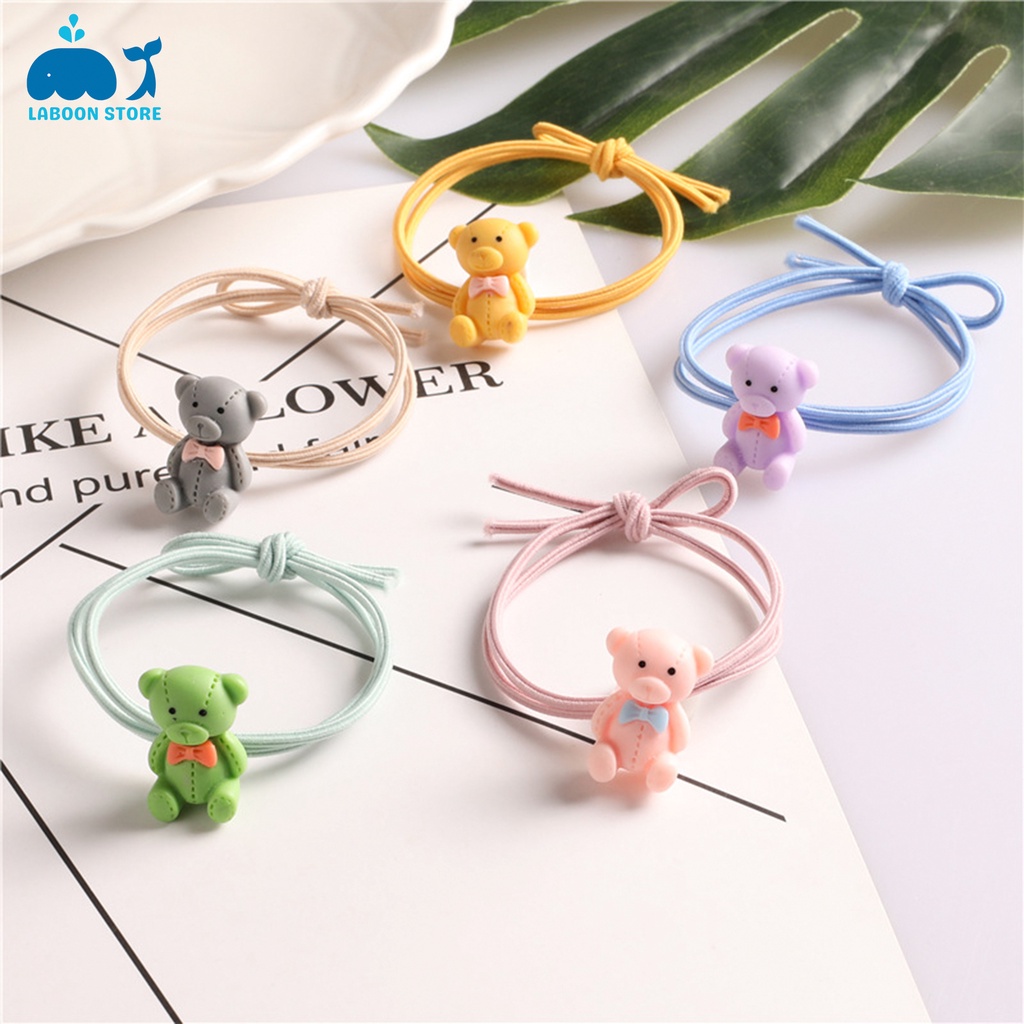 Mô tả Dây chun cột tóc đính hình động vật hoa quả Laboon, thun buộc tóc co giãn thời trang cho phái nữ - 2