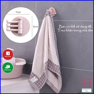 Móc tròn 3 chân dán tường chịu lực tiện dụng { H }