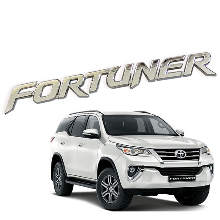 Logo chữ FORTUNER 3D nổi dán trang trí xe Toyota Fortuner | Shopee Việt Nam
