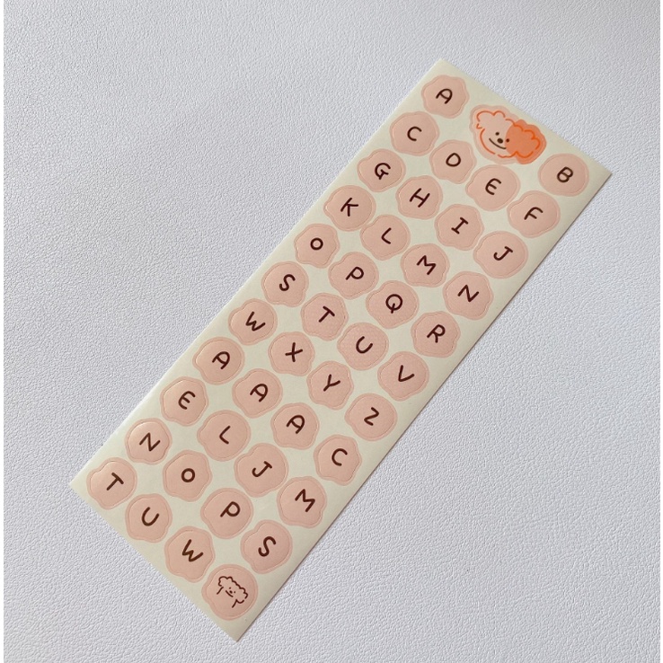 Sticker alphabet bảng chữ cái màu pastel dễ thương trang trí sổ tay ...