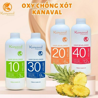Oxy Trợ Nhuộm KANAVAL Hương Dứa Thơm Mát Không Xót Da Đầu 3%, 6%, 9%, 12% Chai 1000ml