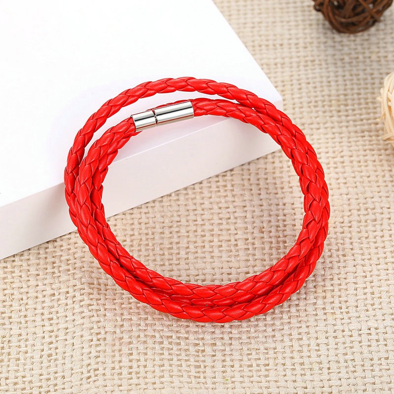 Ảnh Vòng tay BAMOER PI0063 thiết kế dây da với khóa từ tính có thể điều chỉnh năng động cho nam nữ 1