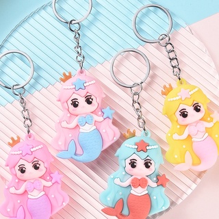 3 Móc Khóa Nàng Tiên Cá Mái Tóc Dài Dễ Thương - Thỏ Hồng VPP