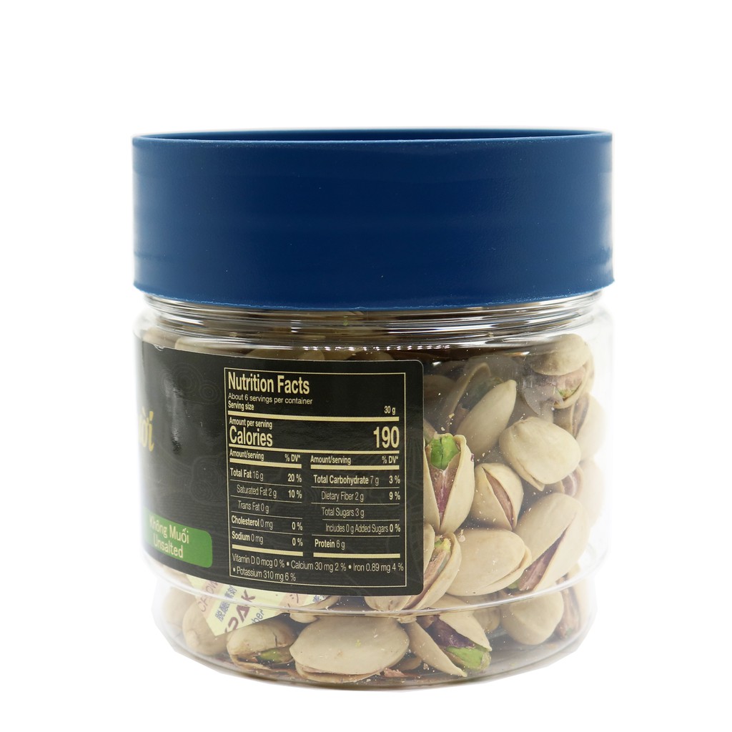 LAFOOCO Hạt dẻ cười Mỹ sấy không muối các size 170g/350g